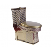 Chinese ceramic golden toilet luxury colored toilet bowl